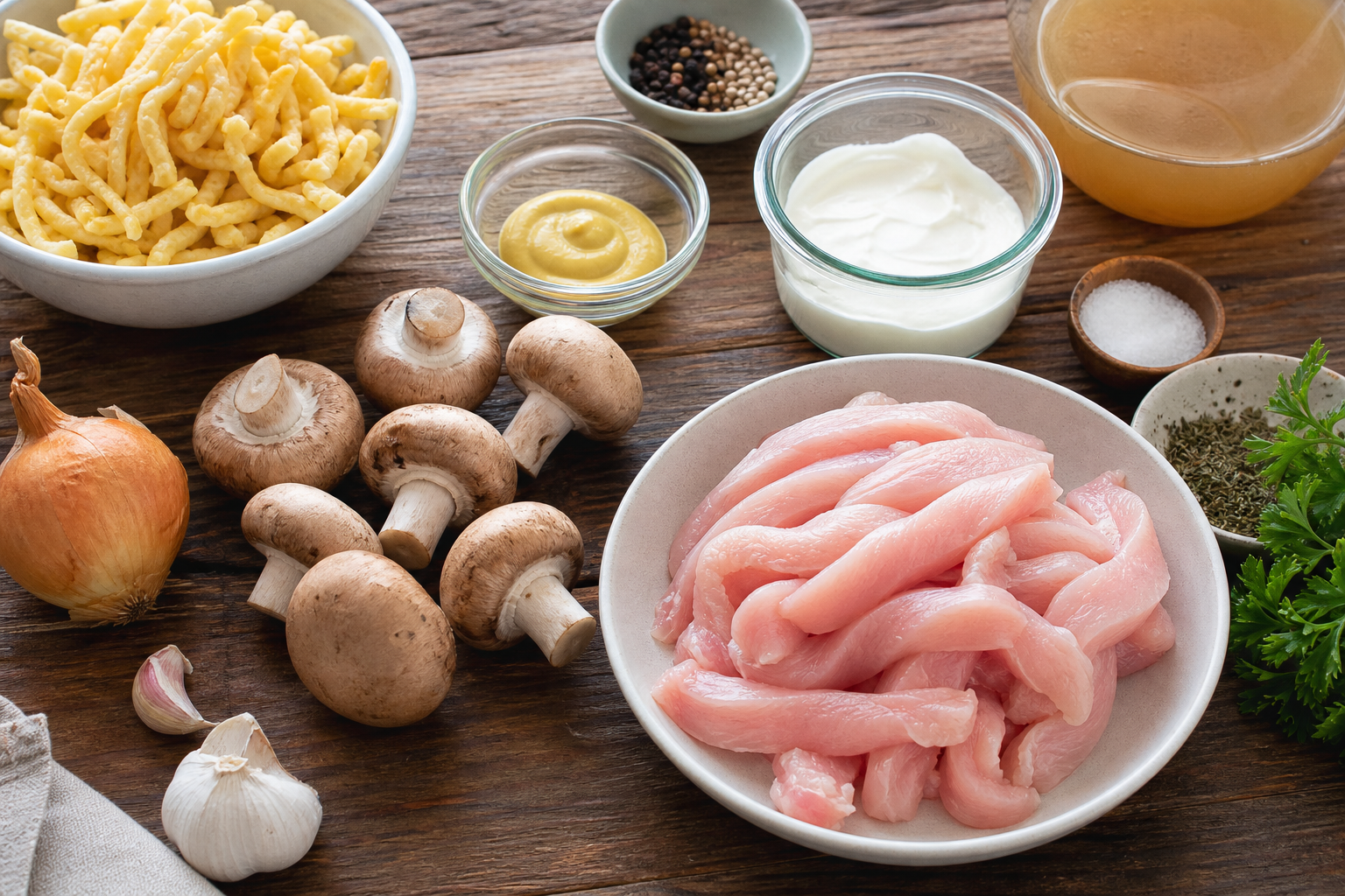 Putenrahmgeschnetzeltes mit Spätzle - zdjęcie 2