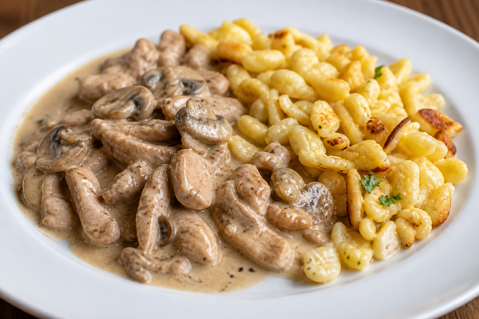 Putenrahmgeschnetzeltes mit Spätzle - zdjęcie 3