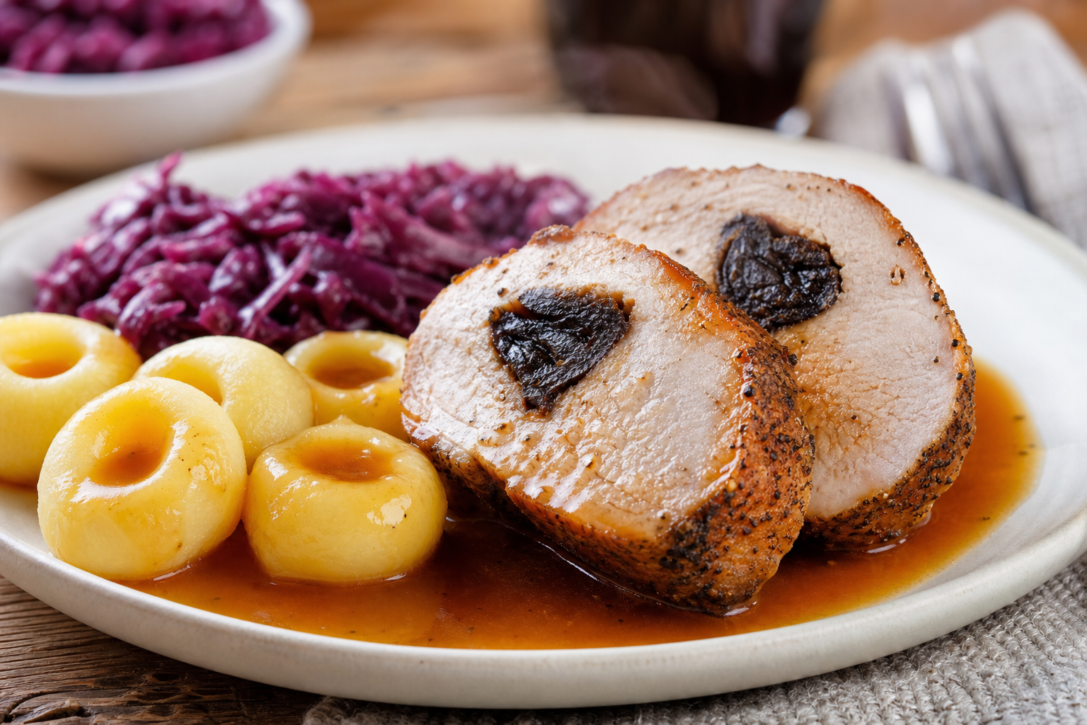 Schab pieczony ze śliwką - zdjęcie 3