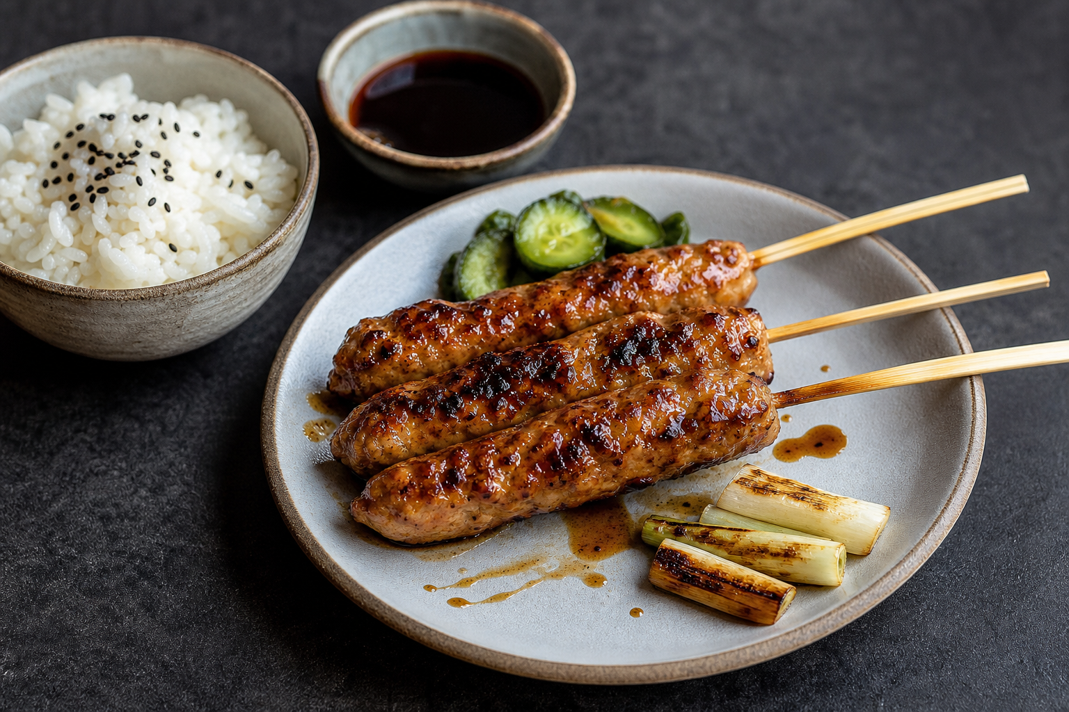 Tsukune yakitori – japońskie grillowane klopsiki z kurczaka w sosie tare - zdjęcie 3