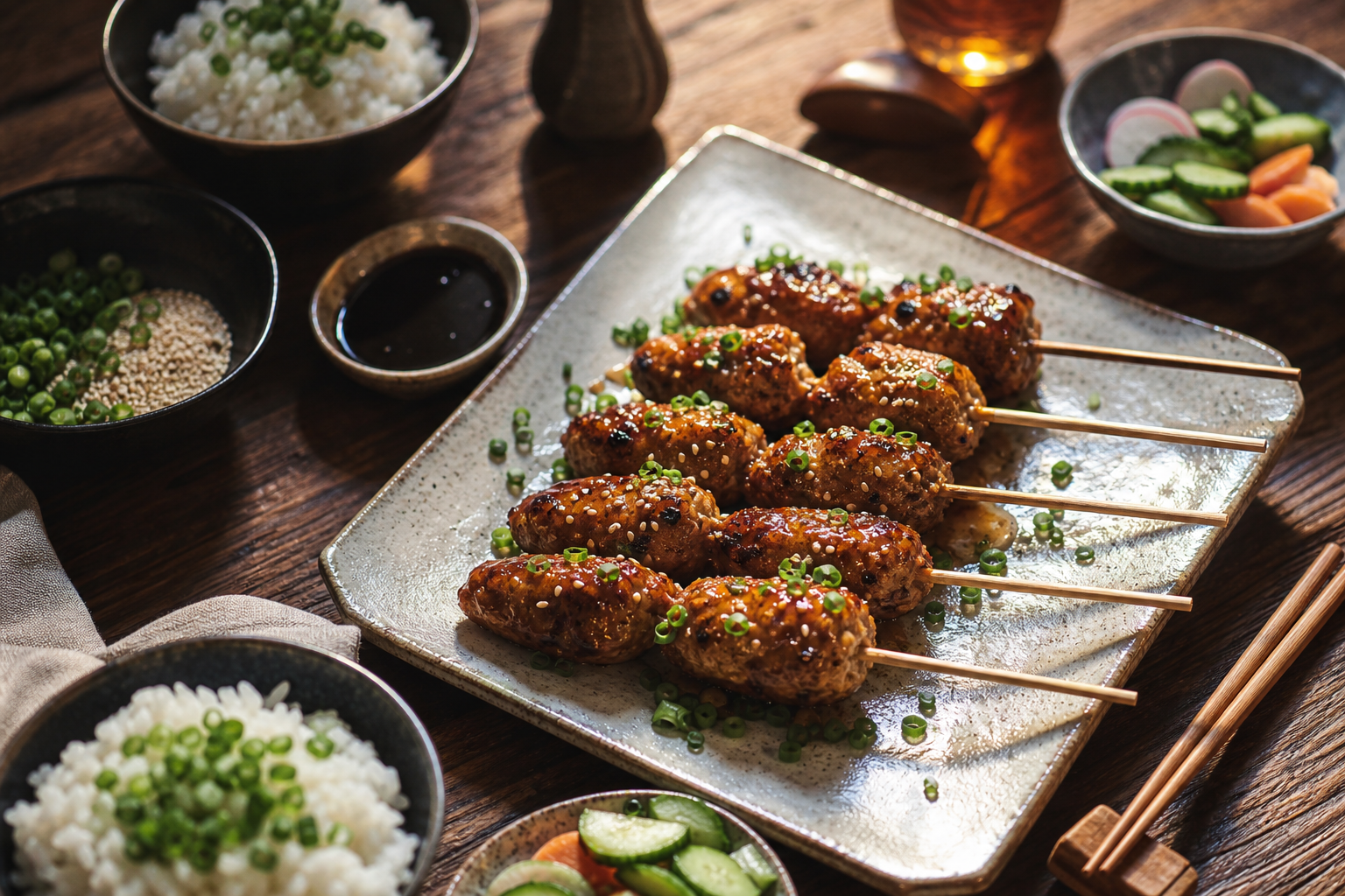 Tsukune yakitori – japońskie grillowane klopsiki z kurczaka w sosie tare - zdjęcie 5