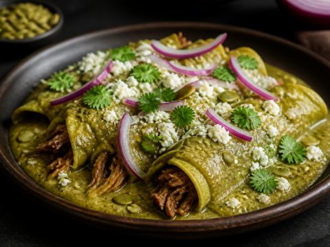 Enchiladas de pato con pipián verde - zdjęcie 1