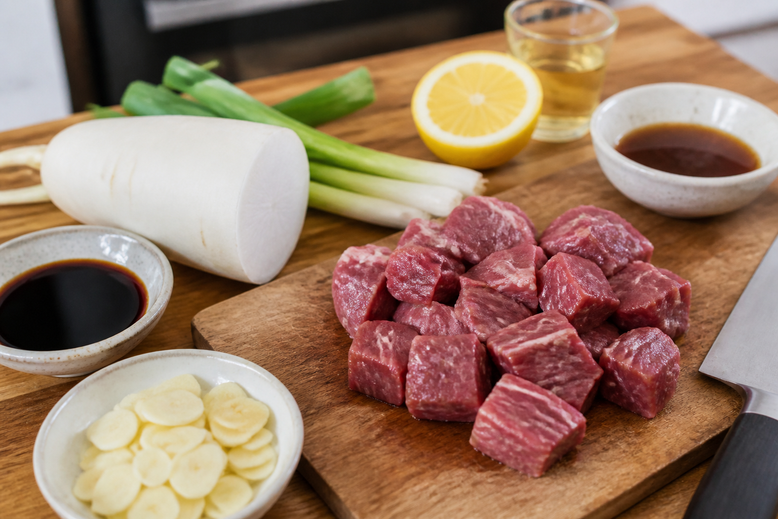 Garlic Saikoro Steak z oroshi ponzu - zdjęcie 2