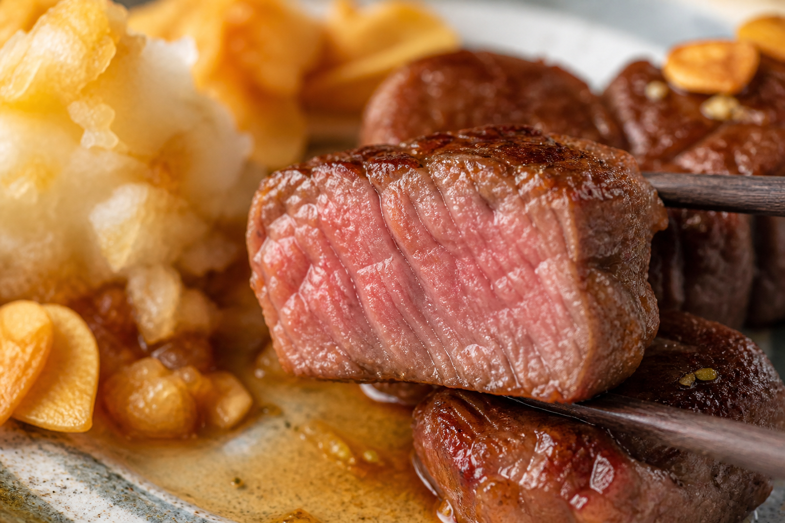 Garlic Saikoro Steak z oroshi ponzu - zdjęcie 4