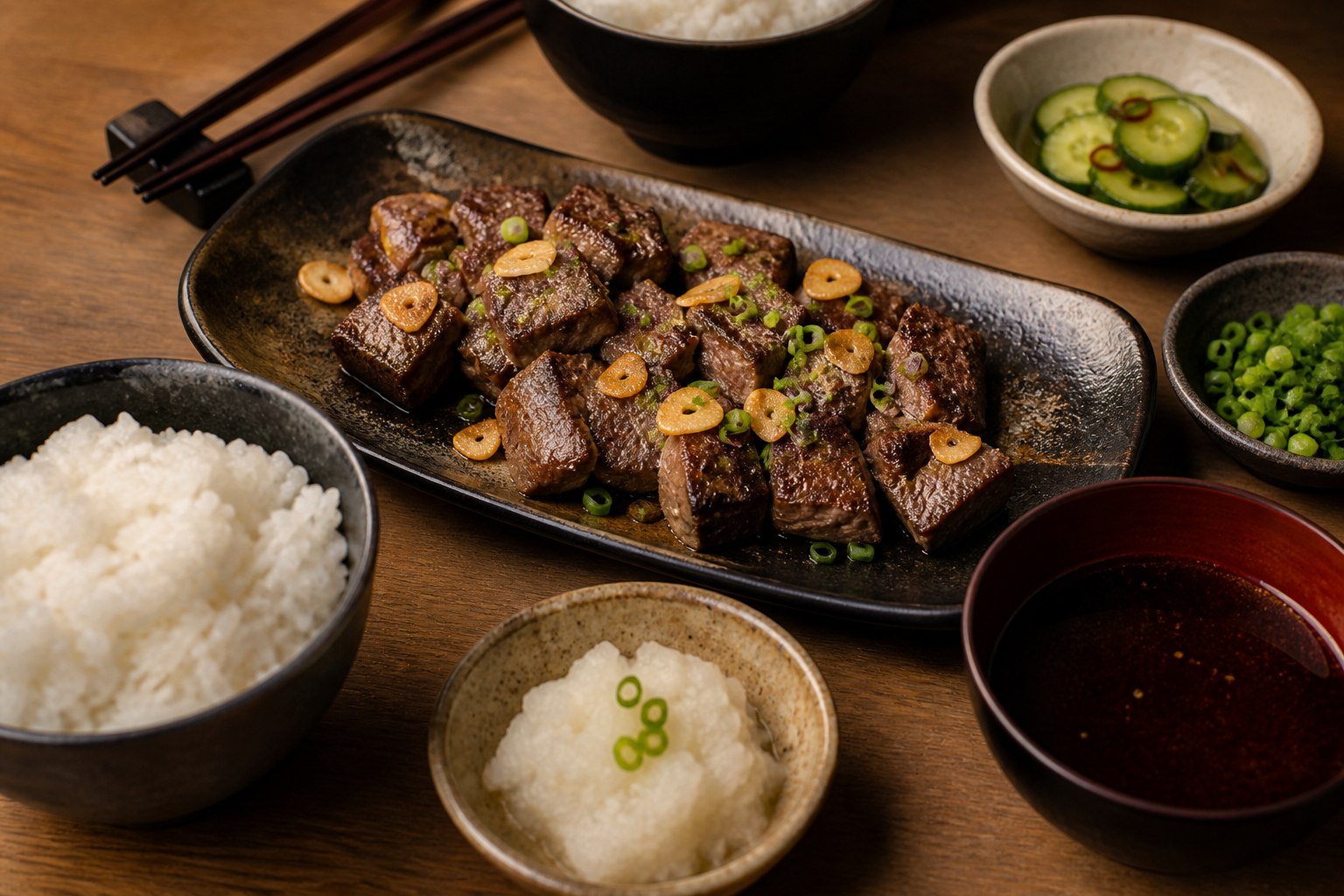Garlic Saikoro Steak z oroshi ponzu - zdjęcie 5