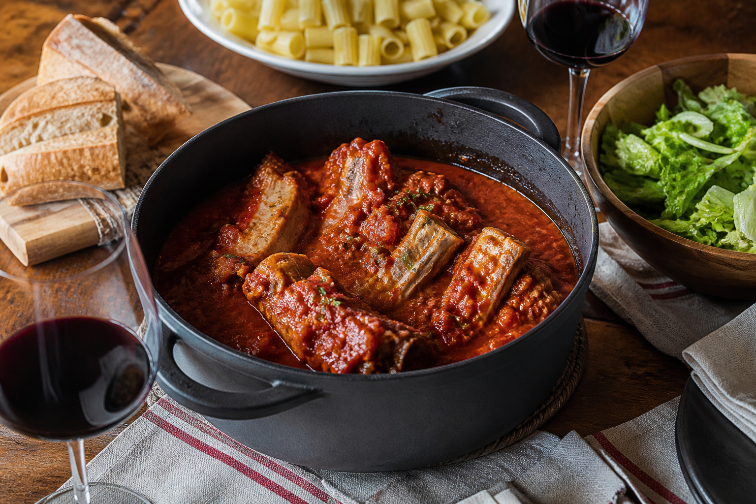 Sugo con le spuntature – rzymskie żeberka wieprzowe w pomidorowym sosie - zdjęcie 5