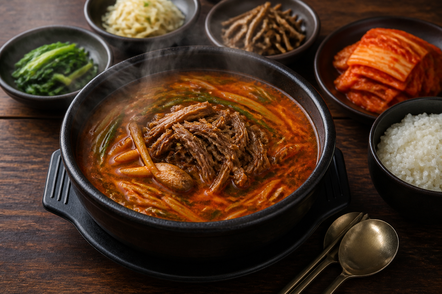 Yukgaejang – koreańska pikantna zupa z szarpaną wołowiną - zdjęcie 5
