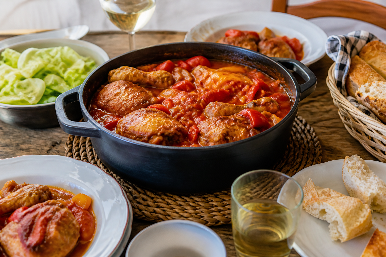 Pollo al chilindrón – aragoński kurczak w sosie z papryki, pomidorów i jamón serrano - zdjęcie 5