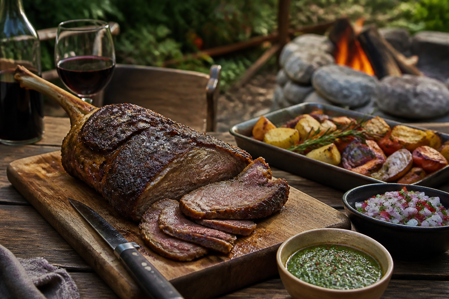 Cordero patagónico al asador – patagońska baranina pieczona przy ogniu - zdjęcie 5